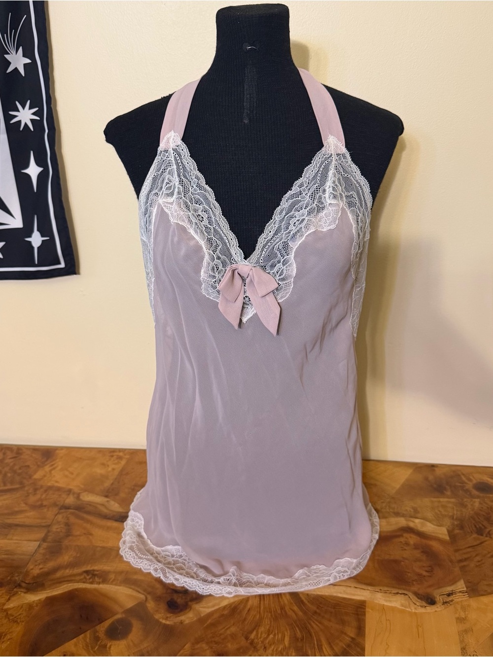Baby Pink Lingerie Cami Halter M Lace Adore Me Coquette